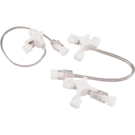 Kranik trójdrozny sterylny z przedluzaczem 10 cm bez ftalanów