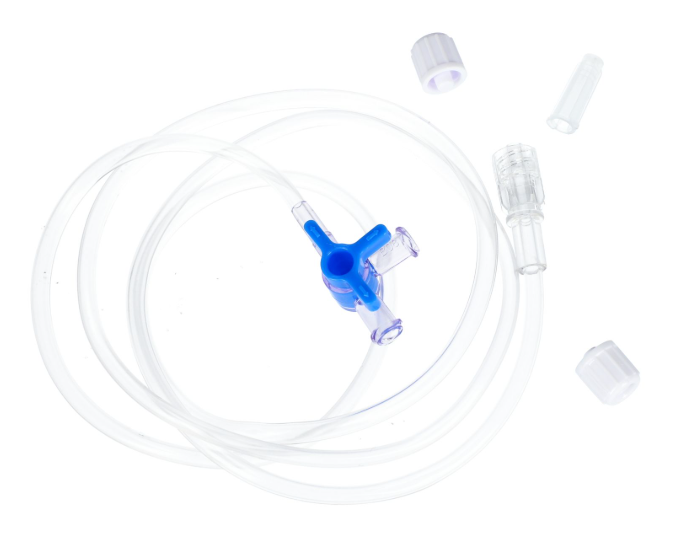 Kranik trójdrozny sterylny z przedluzaczem dl. 100 cm, bez ftalanów