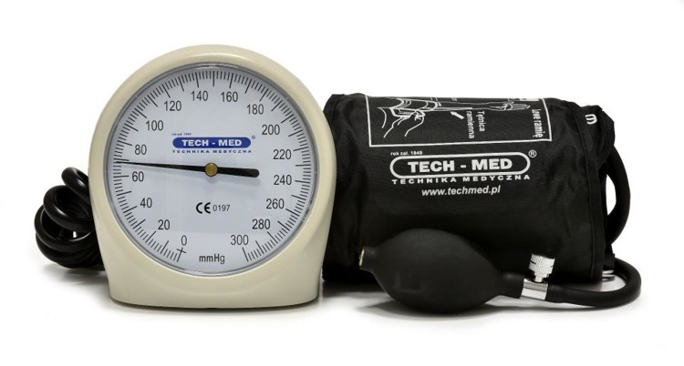 Ciśnieniomierz zegarowy TM-H biały