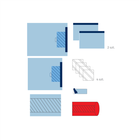Zestaw serwet uniwersalnych, duży