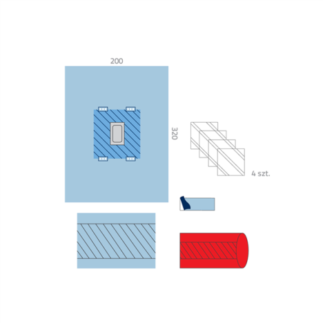 Zestaw serwet do operacji brzusznych nr 1-IF
