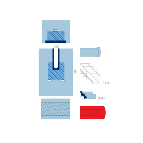 Zestaw serwet do operacji biodra nr 1