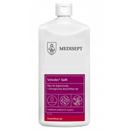 Velodes soft 1L - płyn do dezynfekcji rąk