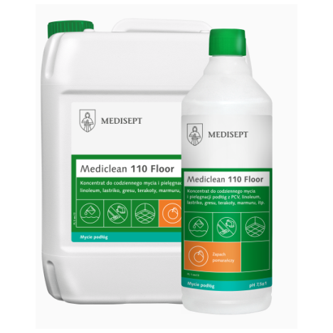 Mediclean 110 Floor Preparat do mycia i konserwacji podłóg 1L - pomarańcza