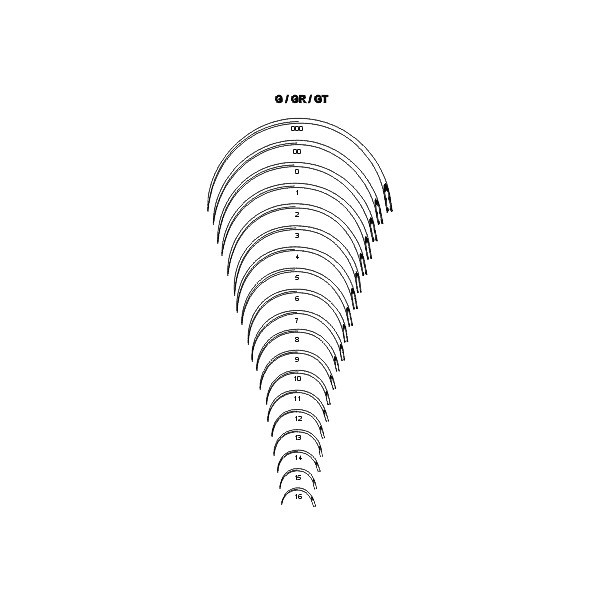 Igła chirurgiczna okrągła, 1/2 koła, nr. 13 - 12 szt.
