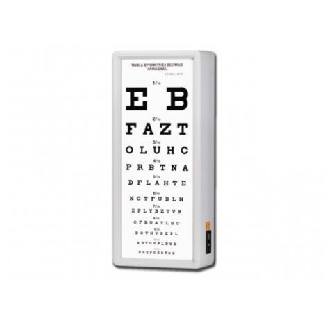 Całościowo podświetlana tablica okulistyczna z pilotem