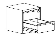Szafka kartotekowa Szk318/2  do przechowywania kopert z dokumentacją lekarską