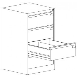 Szafka kartotekowa Szk318/4 cztero szufladowa