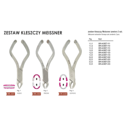 Kleszcze Meissner komplet 3 szt. (fig. 1, 3, 3)