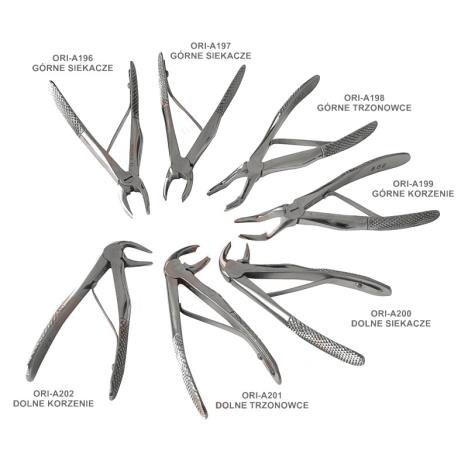 Zestaw kleszczy do zębów mlecznych 7 szt.