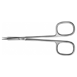 Nożyczki delikatne preparacyjne odgięte typ STEVENS długość 115 mm ostrza tępo tępe