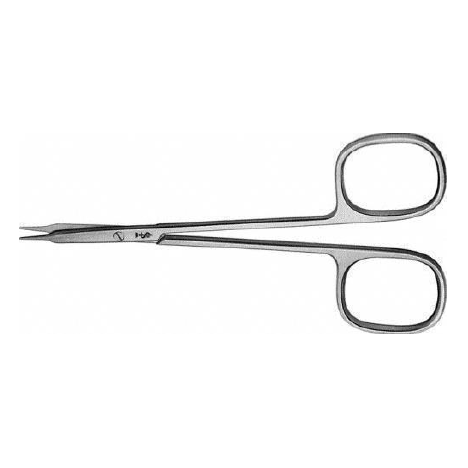 Nożyczki delikatne preparacyjne odgięte typ STEVENS długość 115 mm ostrza tępo tępe