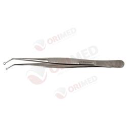 Pęseta mikrochirurgiczna z oczkiem do szycia Ø 1,6 mm, dł. 15 cm