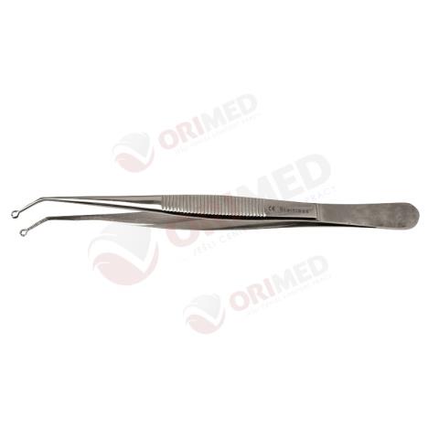 Pęseta mikrochirurgiczna z oczkiem do szycia Ø 1,6 mm, dł. 15 cm