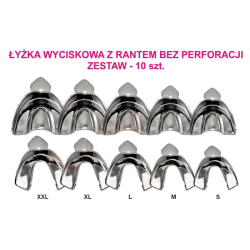 Łyżka wyciskowa z rantem, bez perforacji - zestaw 10 szt.