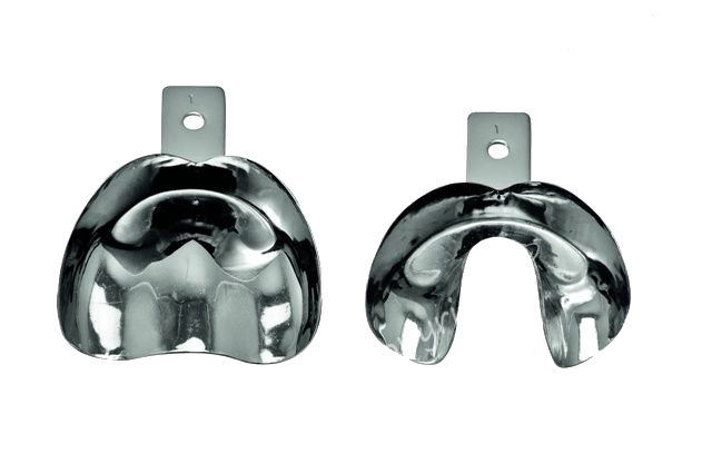 Łyżka wyciskowa do częściowego bezzębia, bez perforacji - zestaw 6 szt.