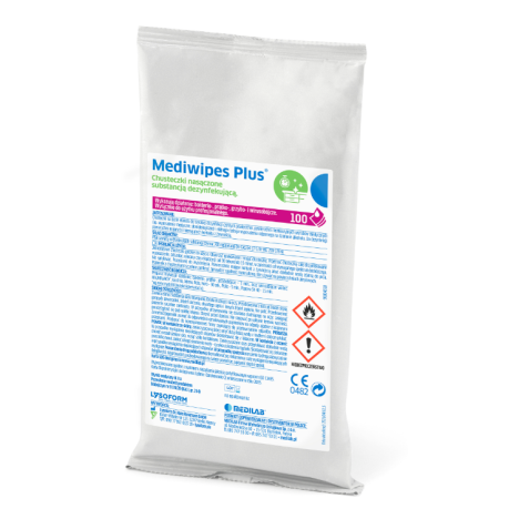 Chusteczki alkoholowe Mediwipes PLUS 100 szt. - wkłady uzupełniające 