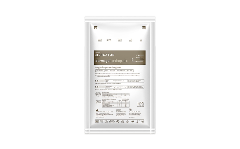 ORTHOPEDIC dermagel Rękawice chirurgiczne PF, rozm. 7,5, op. 1 para 