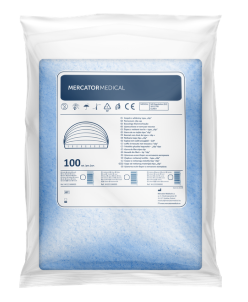 Czepek pielęgniarski typu CLIP kolor zielony- 100 szt.