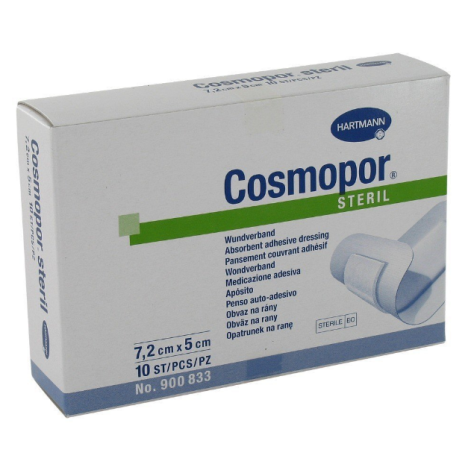 Opatrunek pooperacyjny jałowy Cosmopore E 7,2 cm x 5 cm, op. 50 szt.
