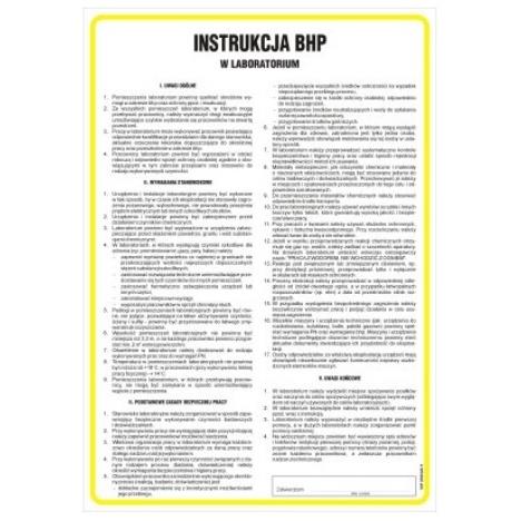 Instrukcja ogólna BHP w laboratorium