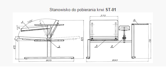 Stanowisko do pobierania krwi ST-01