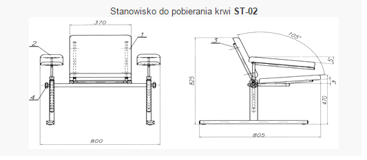 Stanowisko do pobierania krwi ST-02