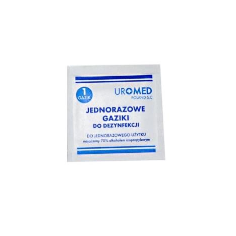 Gaziki nasączone alkoholem UROMED 6cm x 6 cm, 100 szt.