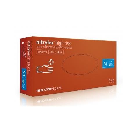Nitrylex HIGH RISK,  PF NITRILE, rozm. L, 100 szt.