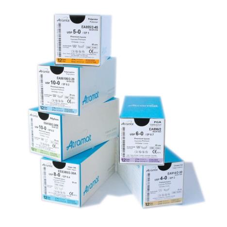 Nylon  2/0, dł.75cm, igła CE-37, 3/8 koła odwrotnie tnąca (op.=12sztuk)