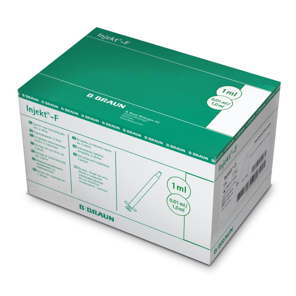 Strzykawki INJEKT-F SOLO - 1 ml, op. 100 szt.