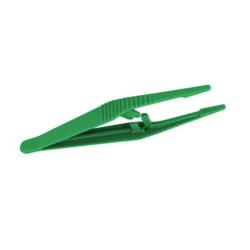 Pęseta plastikowa 13 cm jałowa zielona