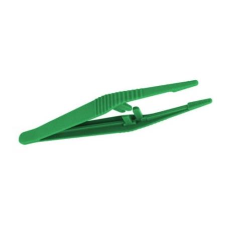 Pęseta plastikowa 13 cm jałowa zielona