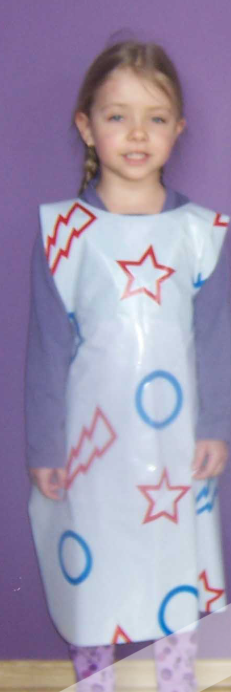 Fartuchy foliowe dla dzieci białe- 25 szt.