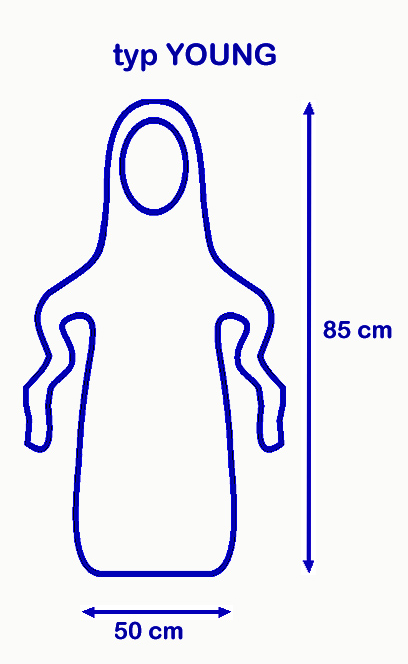 Fartuchy foliowe dla dzieci białe- 25 szt.