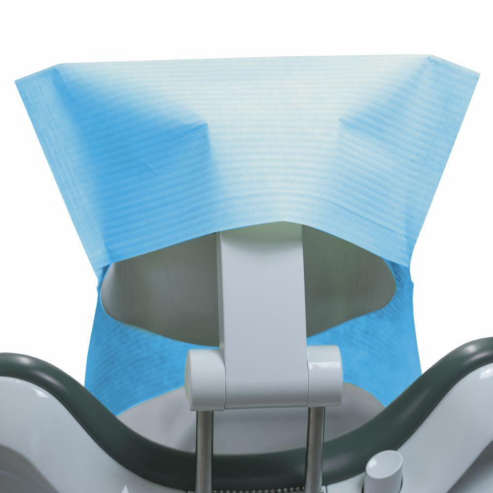 Jednorazowe pokrowce na zagłówki Dentix Pro Covers, niebieskie, op. 50 szt.