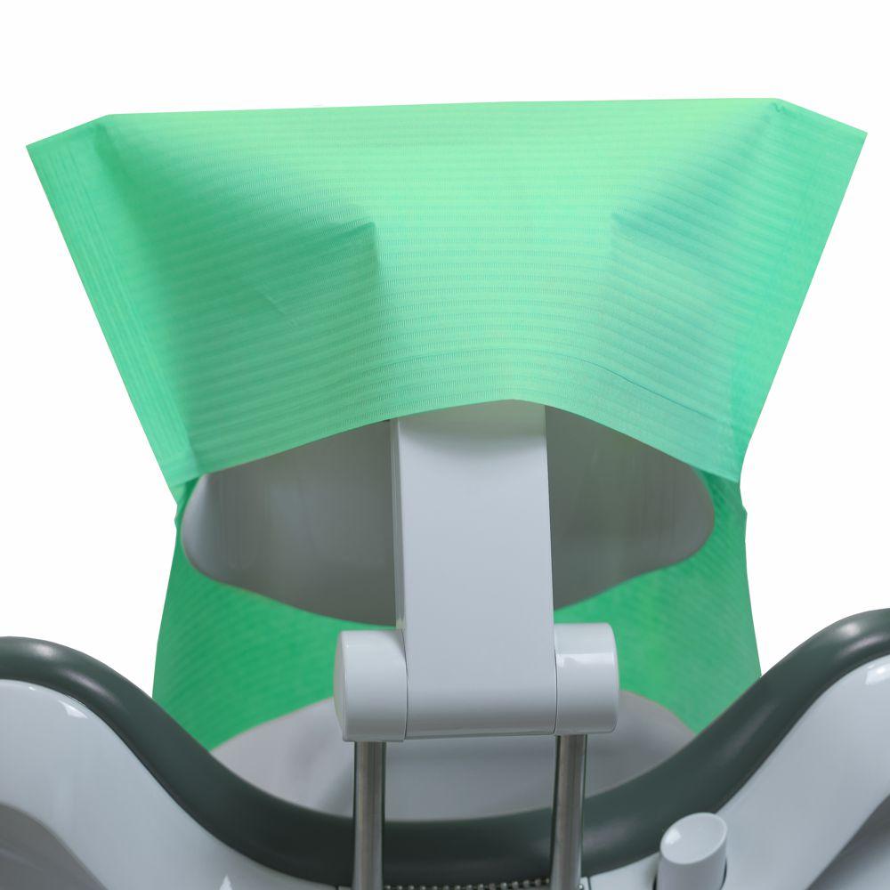 Jednorazowe pokrowce na zagłówki Dentix Pro Covers, zielone, op. 50 szt.