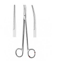 Nożyczki zagięte bez wkładki węglowej Metzenbaun 30 cm T/T