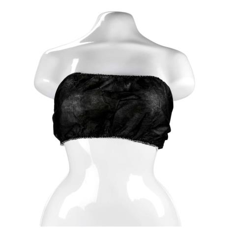 Biustonosz jednorazowy z gumkami czarny, 1 szt.