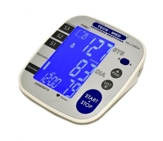 Ciśnieniomierz elektroniczny dla seniora TMA-6 OMEGA, mankiet uniwersalny