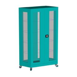 Metalowa szafa lekarska na kółkach Sml 105- turkus