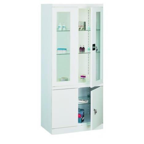 Metalowa szafa lekarska Sml 114 na leki- turkus