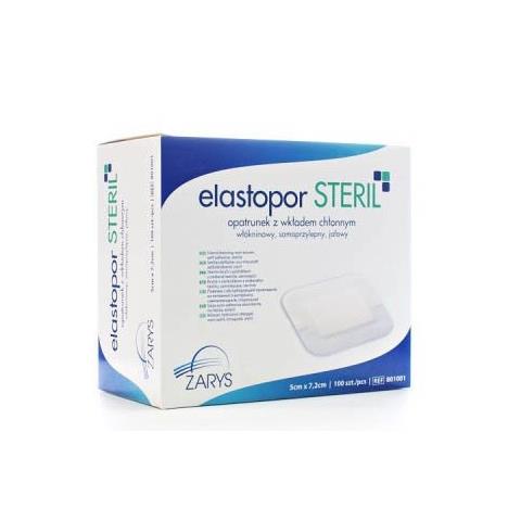 Elastopor steril opatrunek włókninowy z wkładem chłonnym, jałowy 5 x 7,2 cm, 100 szt.