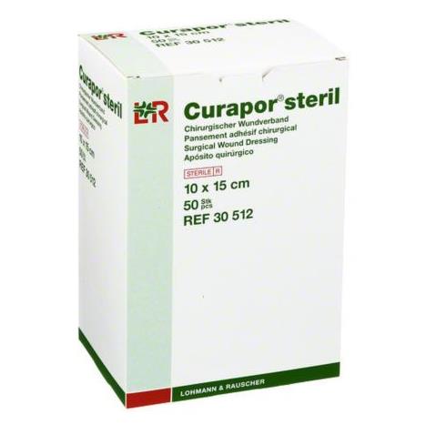 CURAPOR 10 x 15 cm chirurgiczny opatrunek jałowy, 50 szt.