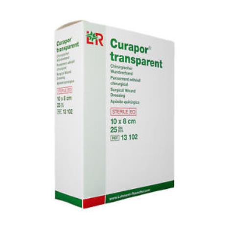 CURAPOR Transparent 10 x 8 cm opatrunek wodoodporny, 5 szt.