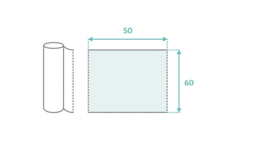 Podkład (prześcieradło) bibułowo-foliowy w rolce MedixPro 60 cm x 40 m, SZARE 1 szt.