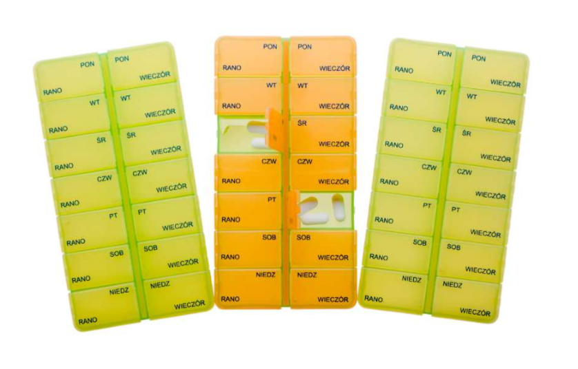 Pojemnik na leki - kasetka tygodniowa 