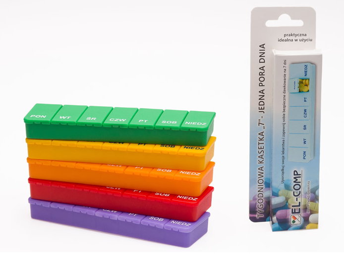 Pojemnik na leki - kasetka tygodniowa 