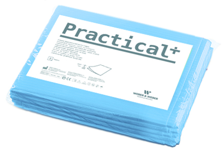 Prześcieradła medyczne bibułowo-foliowe PRACTICAL+ 150x210cm, 5 szt, niebieskie