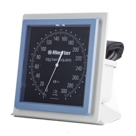 Biurkowy ciśnieniomierz zegarowy Riester Big Ben z kwadratową tarczą